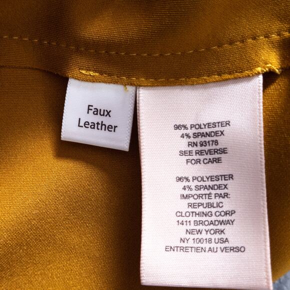 Philosophy Faux Suede Moto Jacket Mustard Yellow Large Modern Classic - Picture 8 of 8